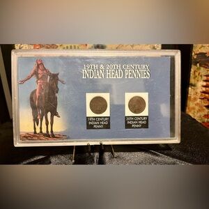 19 th & 20 th century Indian Head Penny Collection Display